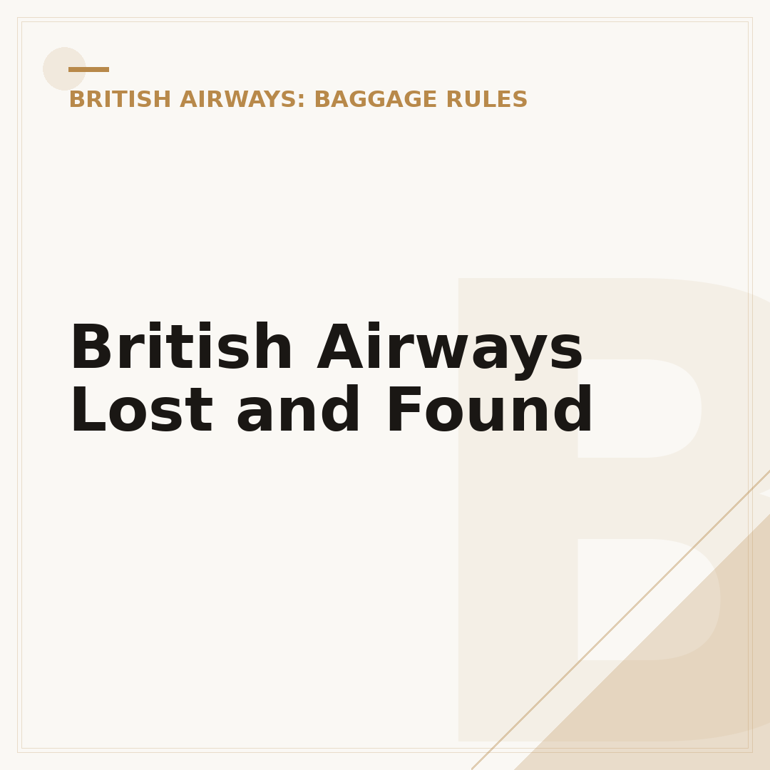 British Airways Lost and Found