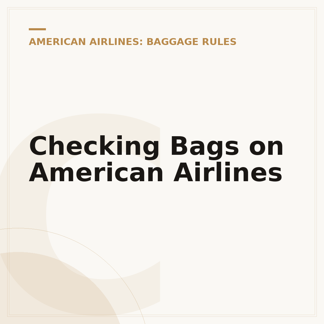 Checking Bags on American Airlines