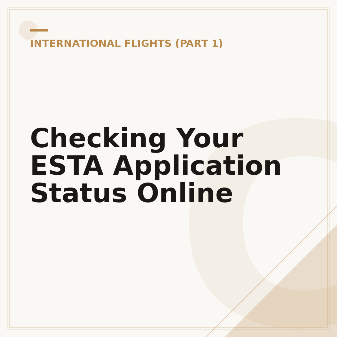 Checking Your ESTA Application Status Online