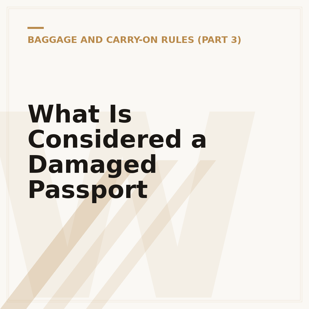 What Is Considered a Damaged Passport