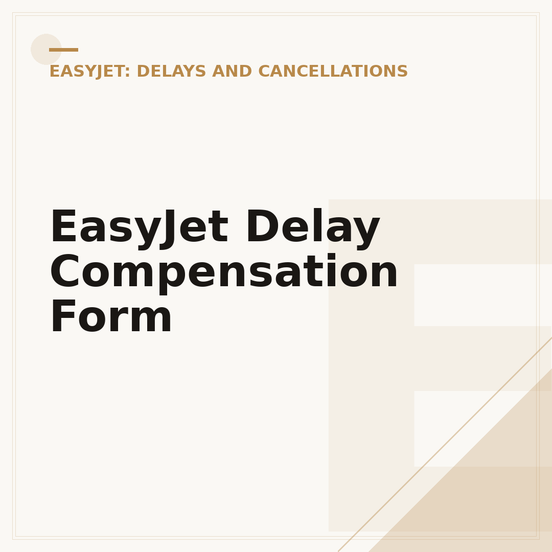 EasyJet Delay Compensation Form