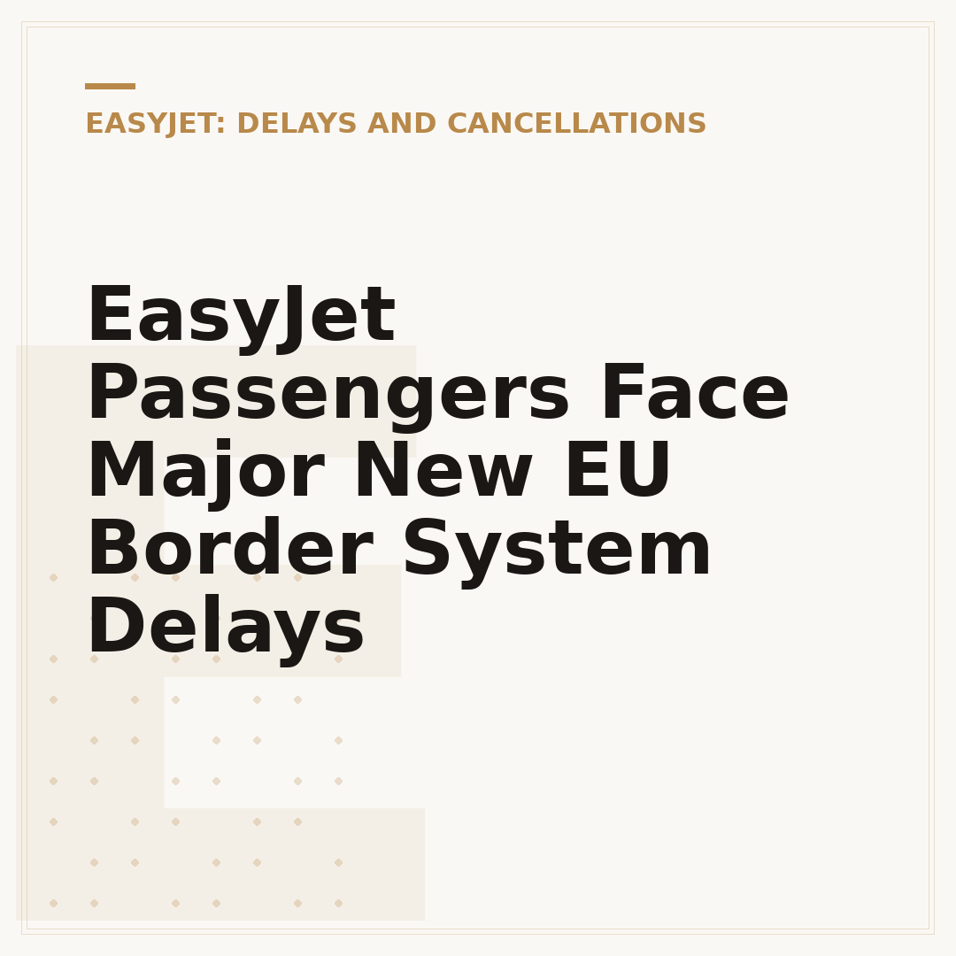 EasyJet Passengers Face Major New EU Border System Delays