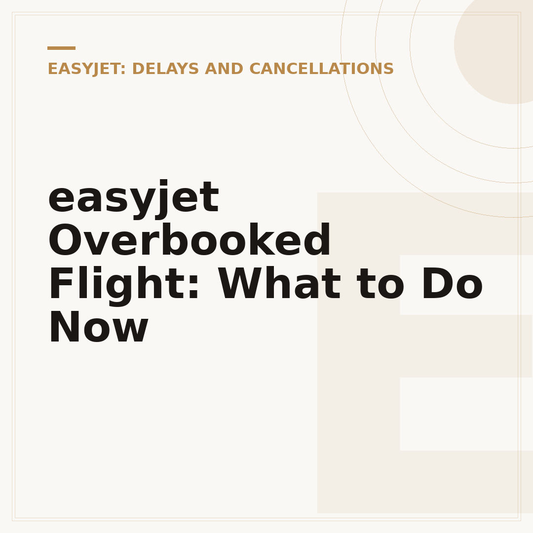 easyjet Overbooked Flight: What to Do Now