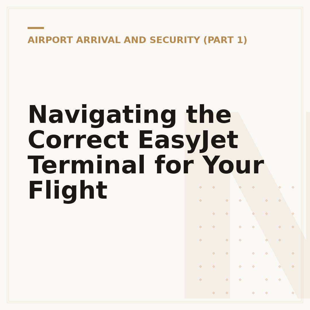 Navigating the Correct EasyJet Terminal for Your Flight