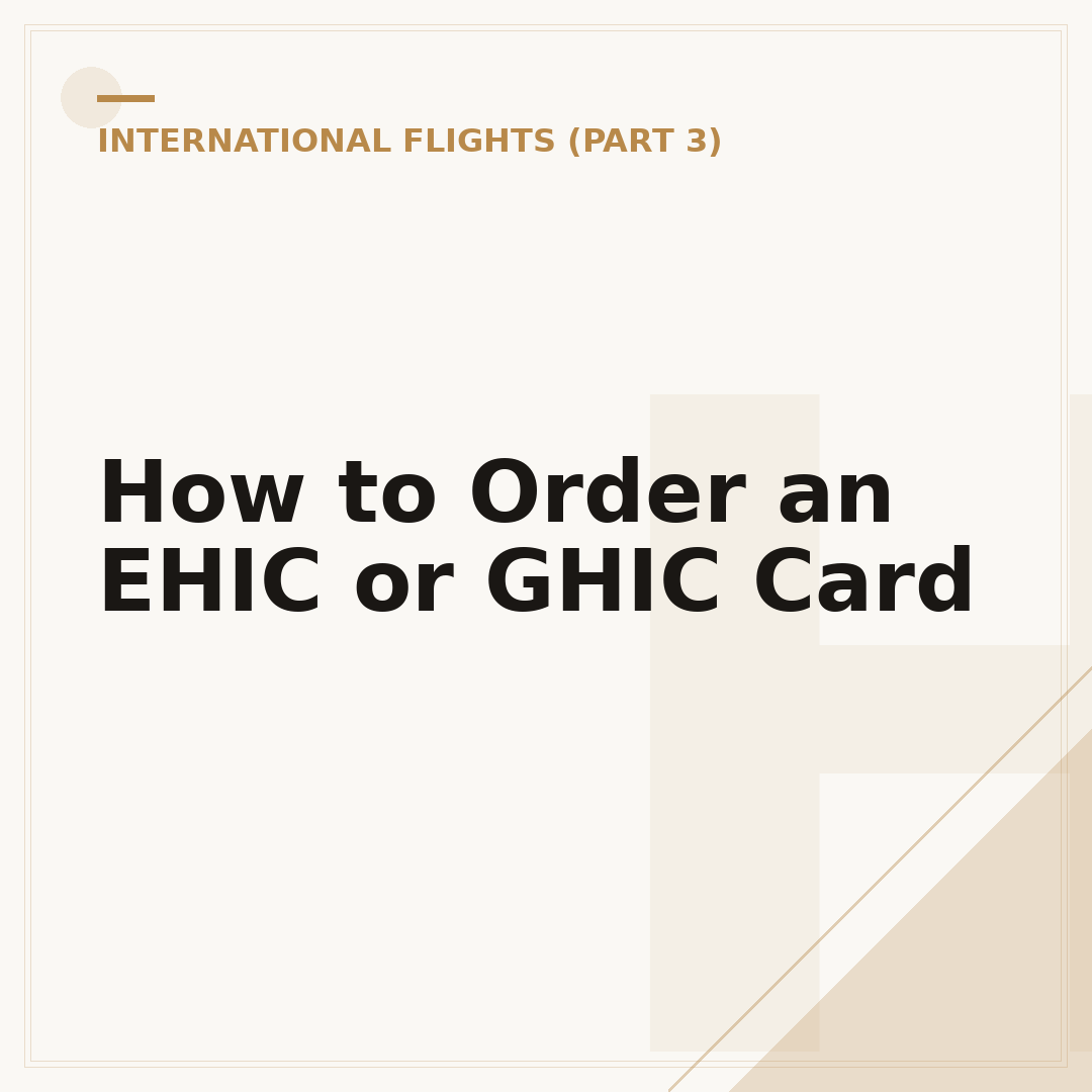 How to Order an EHIC or GHIC Card
