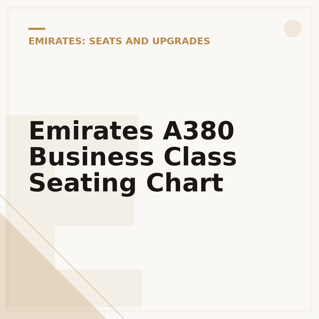 Emirates A380 Business Class Seating Chart