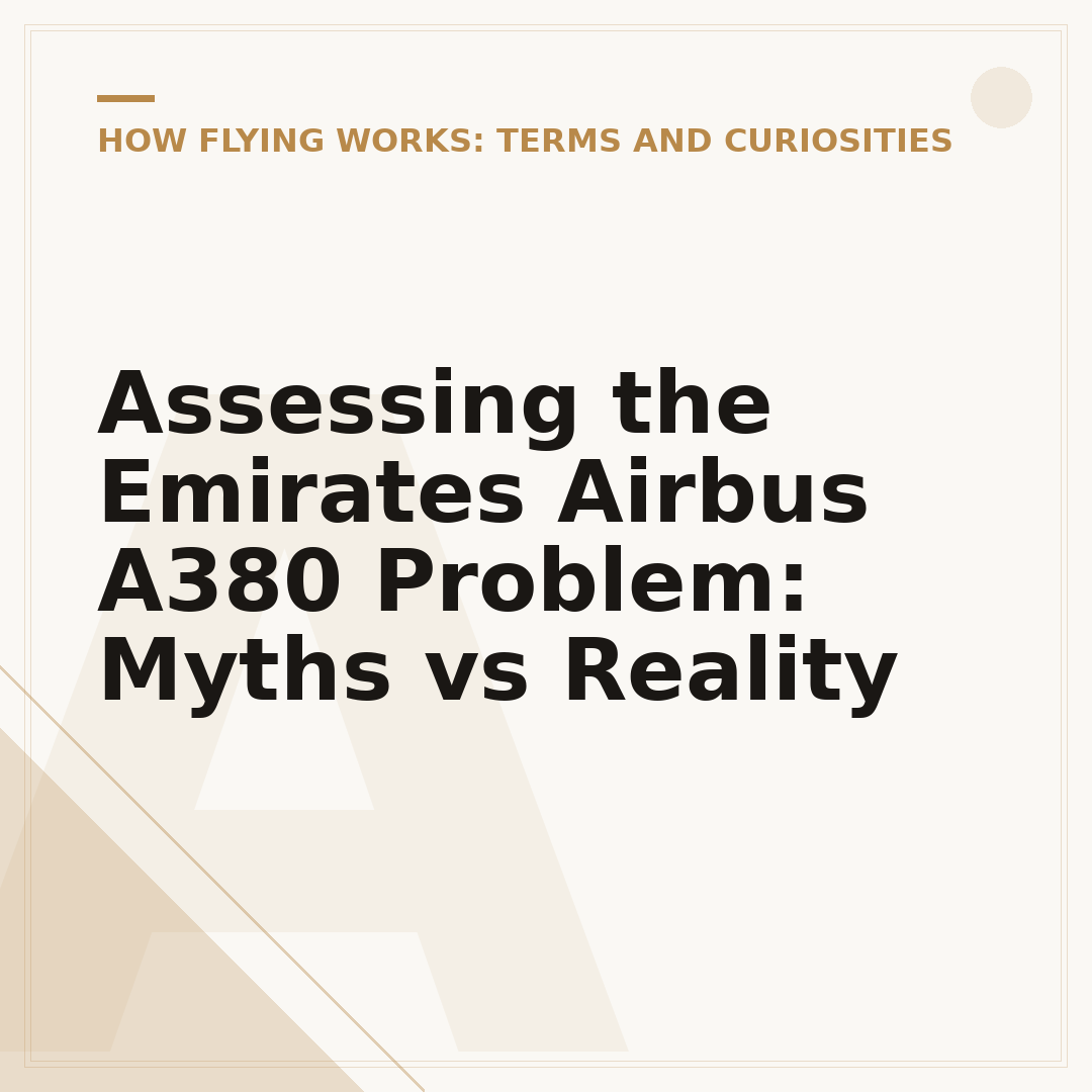 Assessing the Emirates Airbus A380 Problem: Myths vs Reality