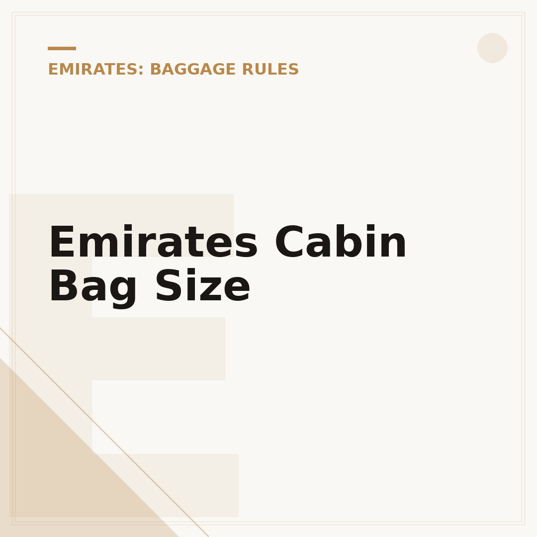 Emirates Cabin Bag Size