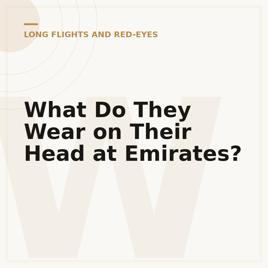 What Do They Wear on Their Head at Emirates?