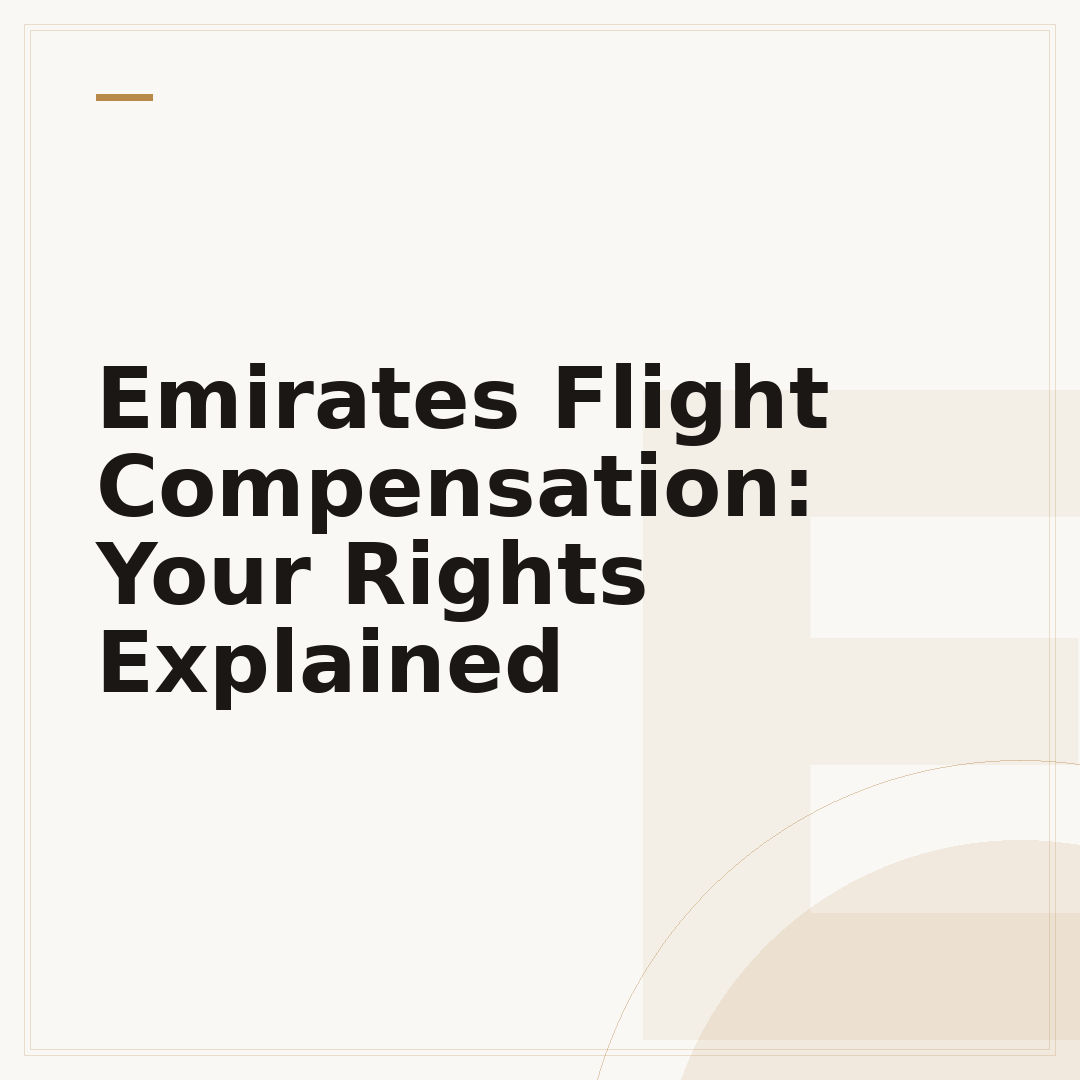 Emirates Flight Compensation: Your Rights Explained