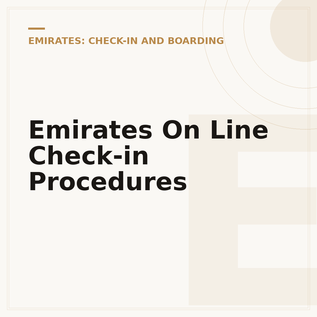 Emirates On Line Check-in Procedures