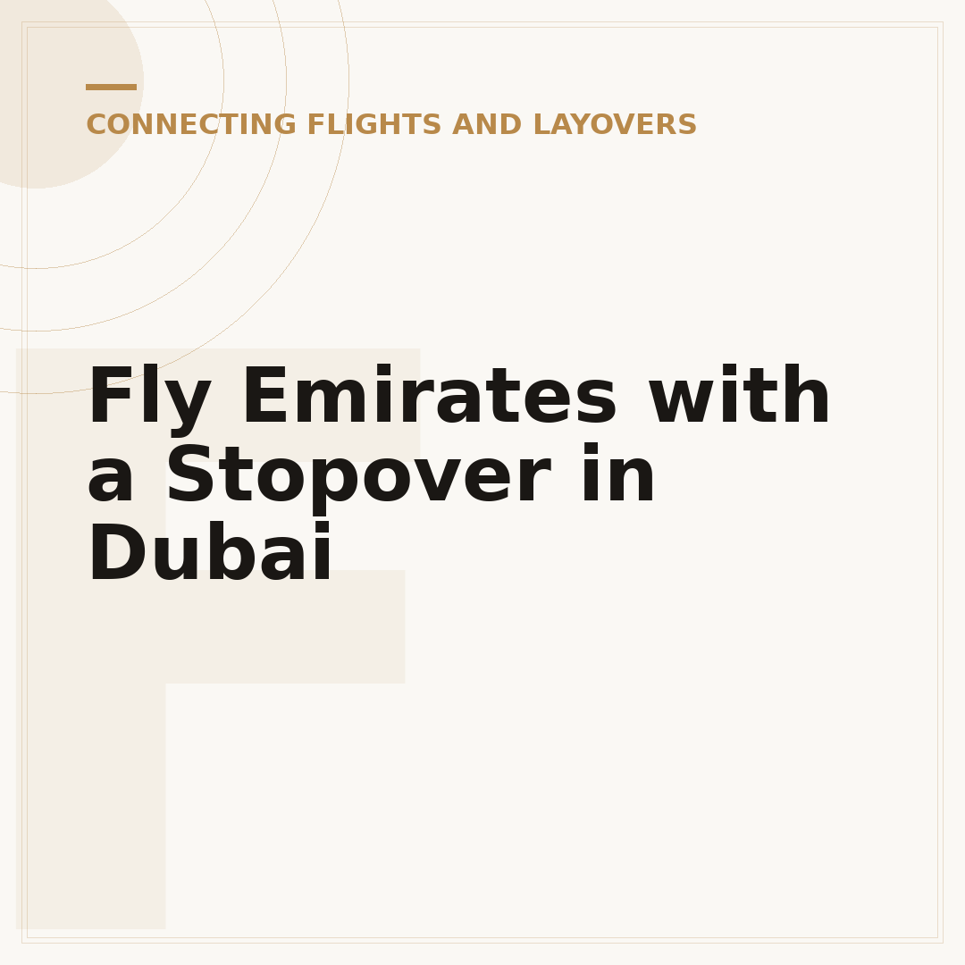 Fly Emirates with a Stopover in Dubai