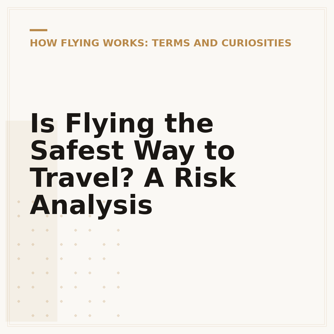 Is Flying the Safest Way to Travel? A Risk Analysis