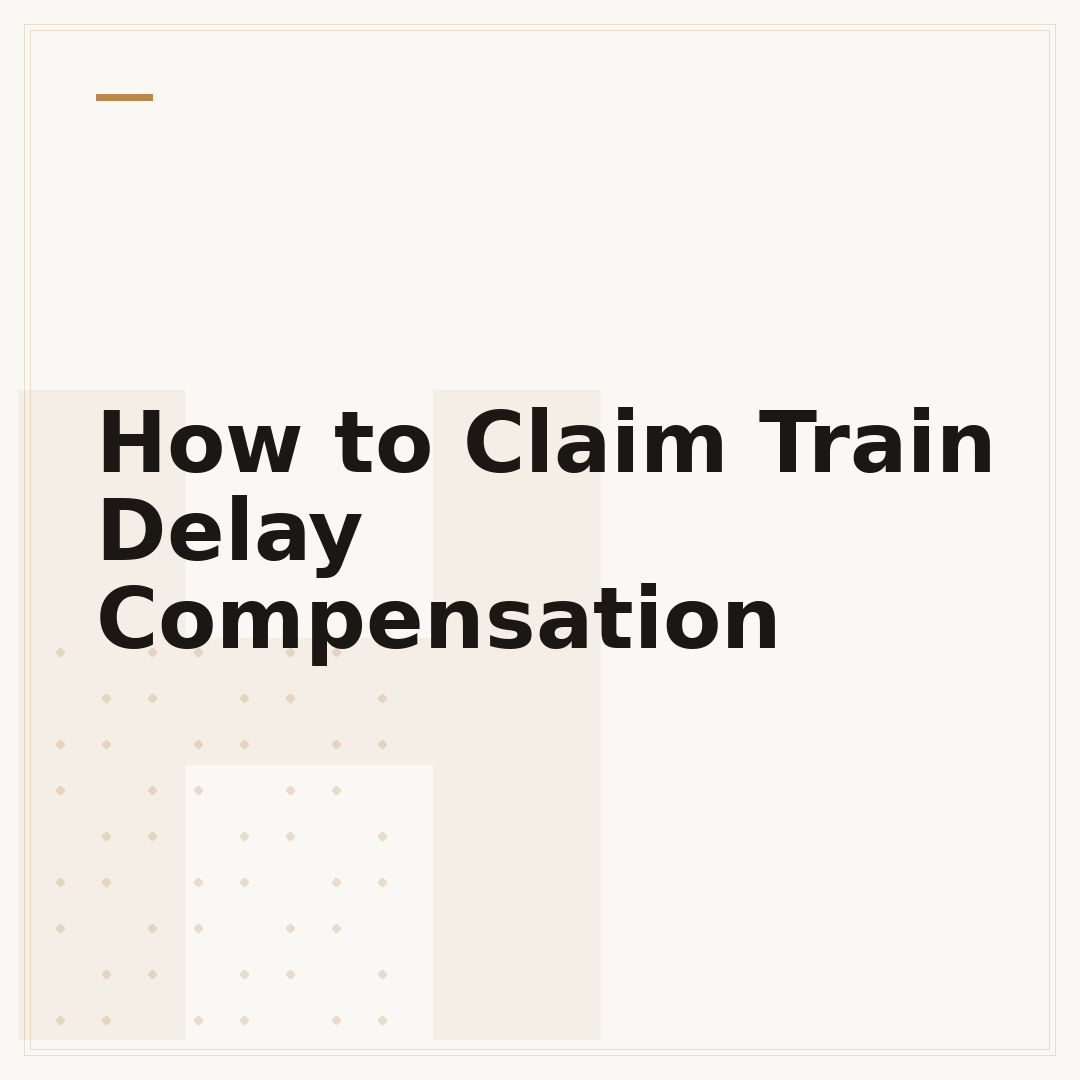 How to Claim Train Delay Compensation