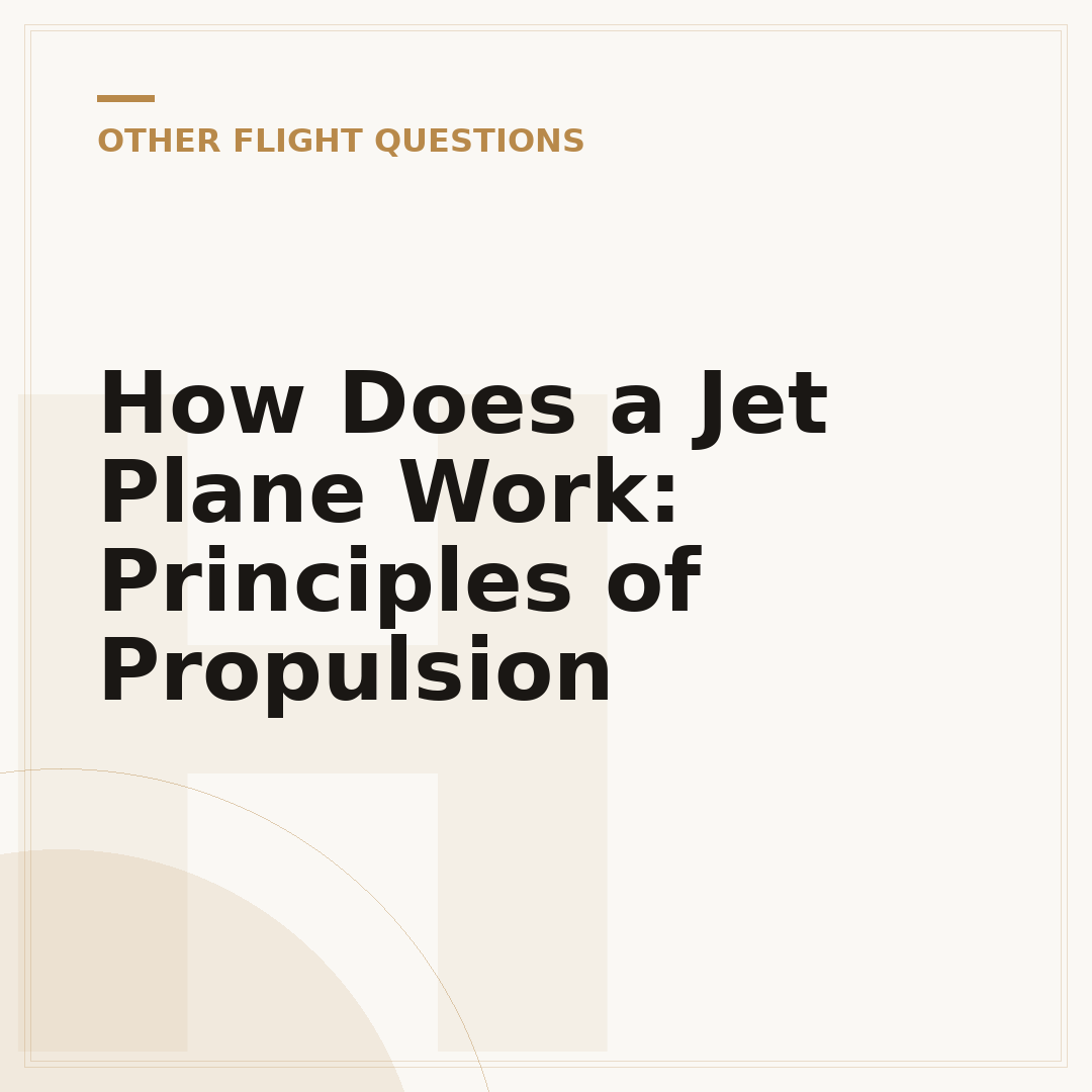 How Does a Jet Plane Work: Principles of Propulsion