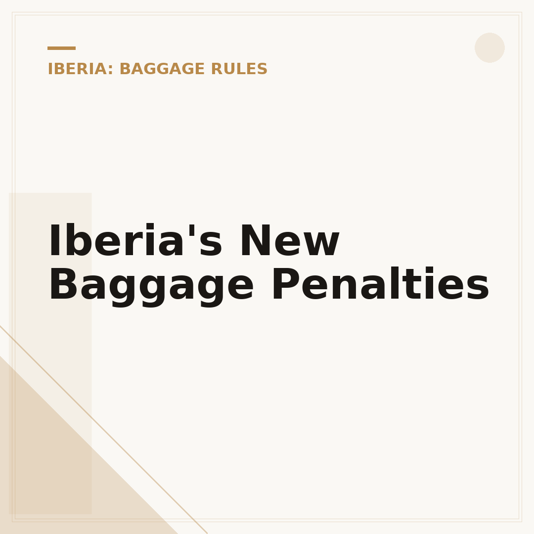 Iberia's New Baggage Penalties