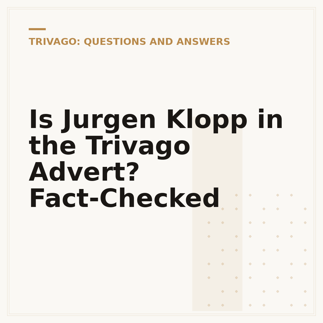 Is Jurgen Klopp in the Trivago Advert? Fact-Checked