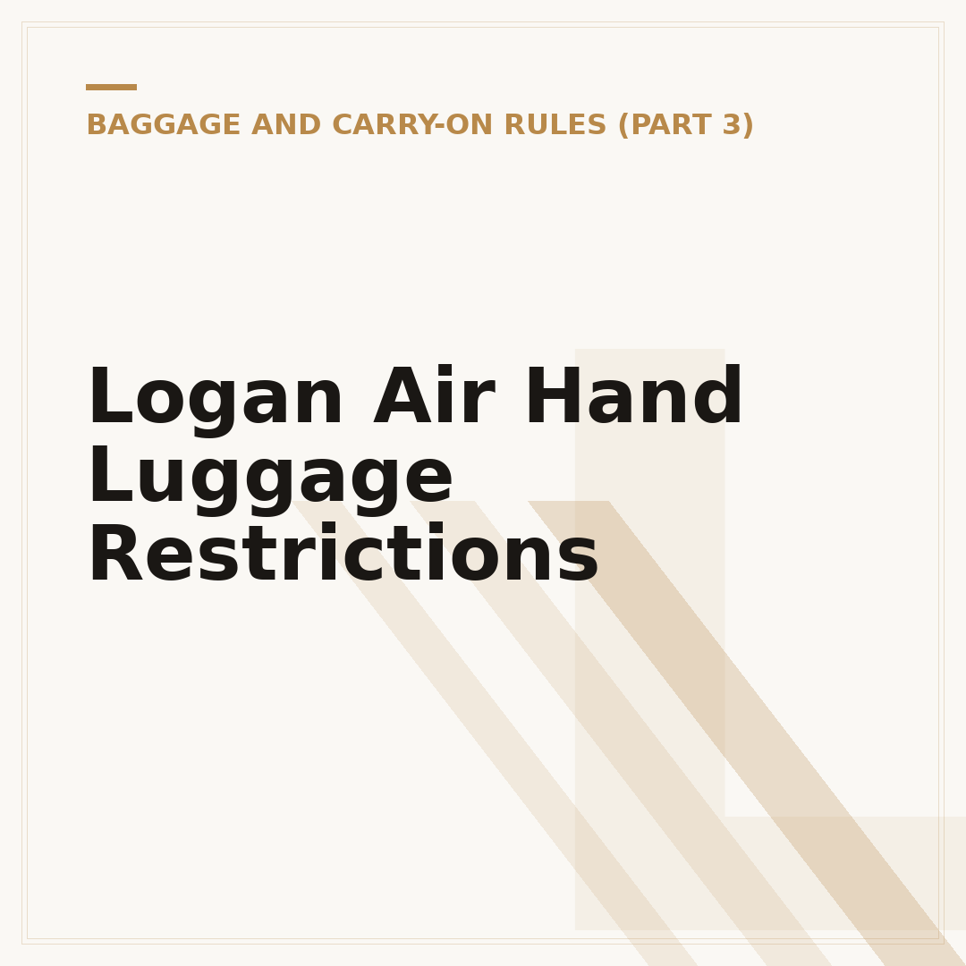 Logan Air Hand Luggage Restrictions
