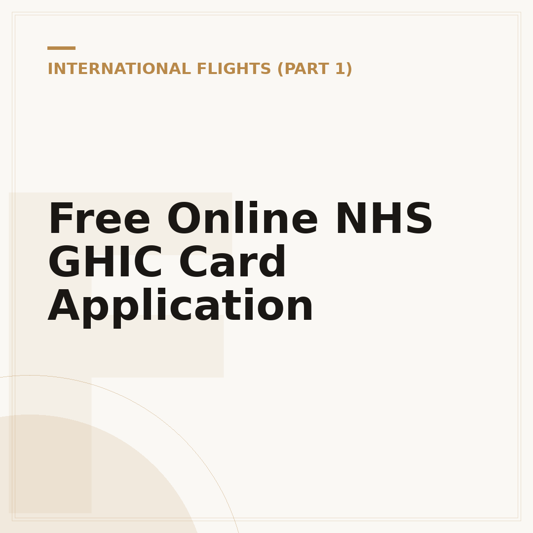 Free Online NHS GHIC Card Application