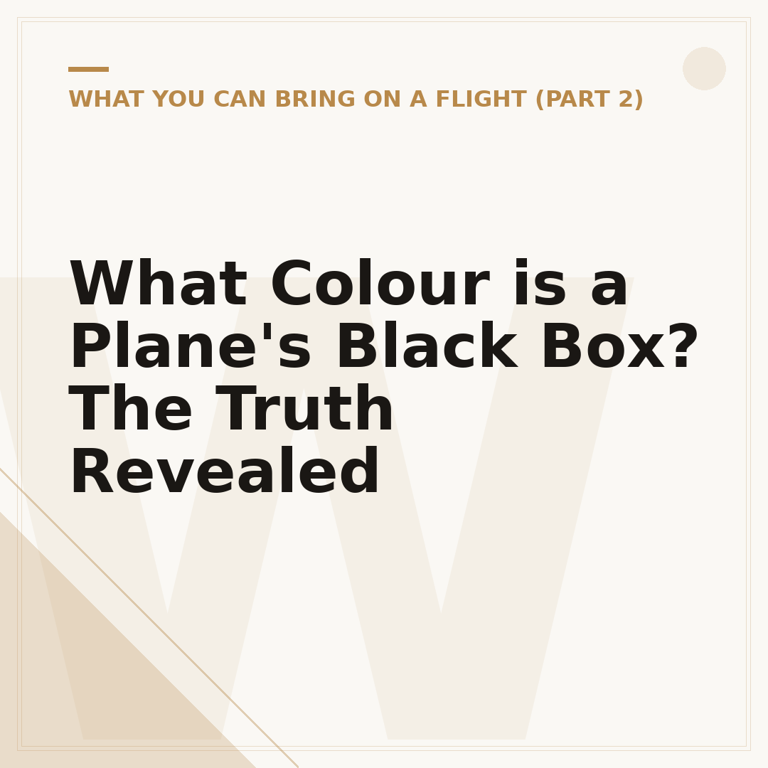 What Colour is a Plane's Black Box? The Truth Revealed