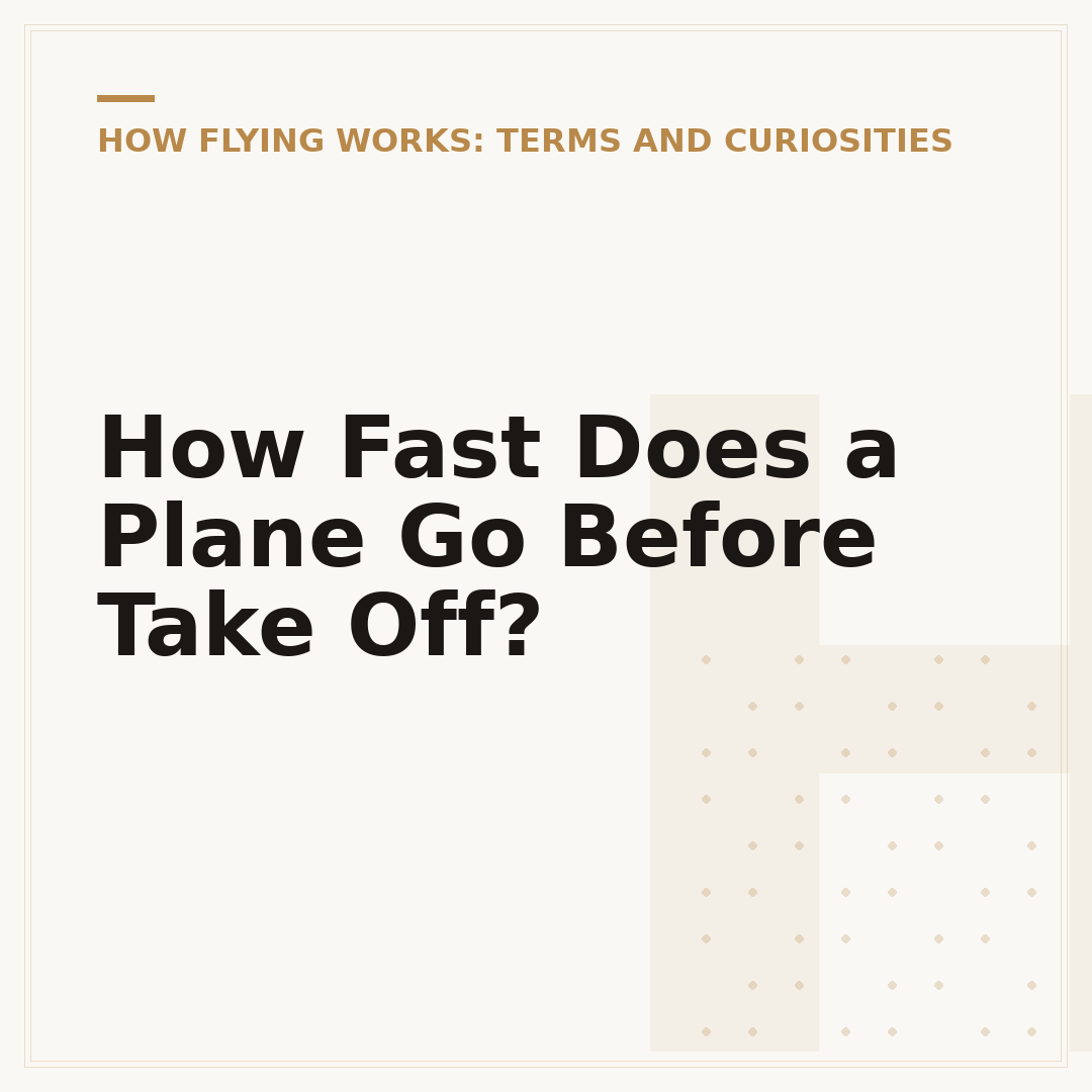 How Fast Does a Plane Go Before Take Off?