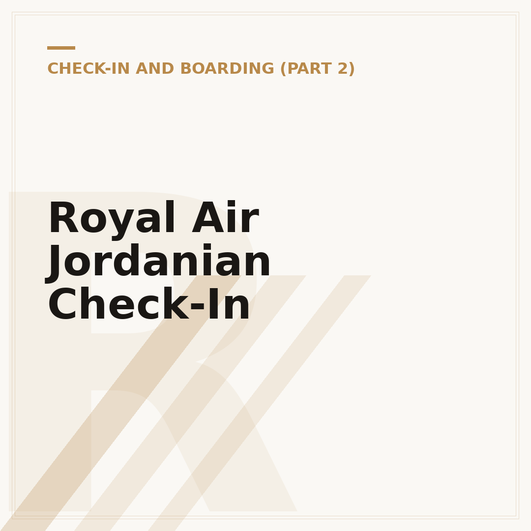 Royal Air Jordanian Check-In
