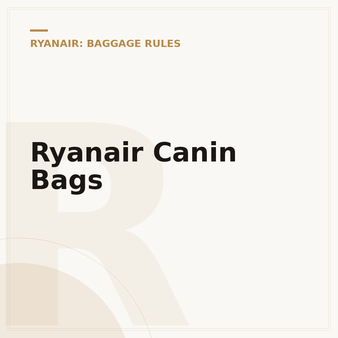 Ryanair Canin Bags