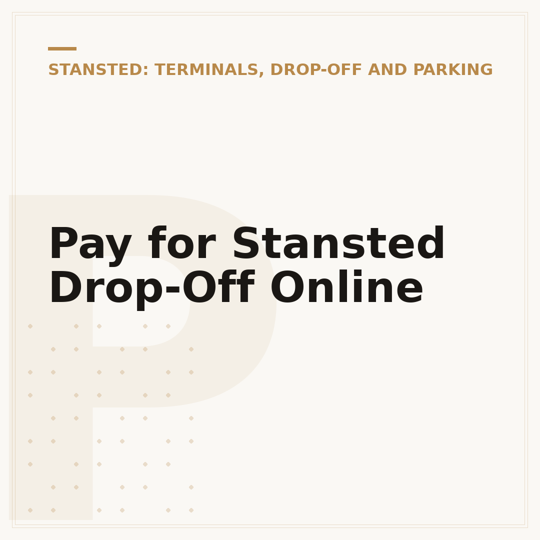 Pay for Stansted Drop-Off Online