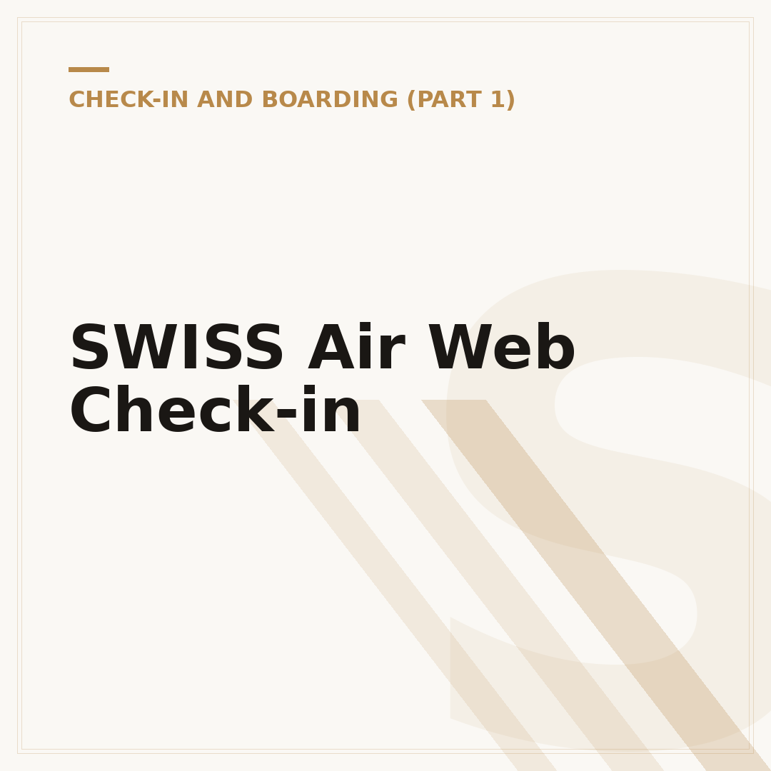 SWISS Air Web Check-in