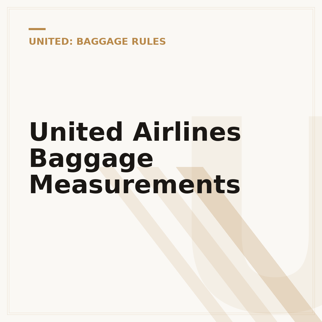United Airlines Baggage Measurements