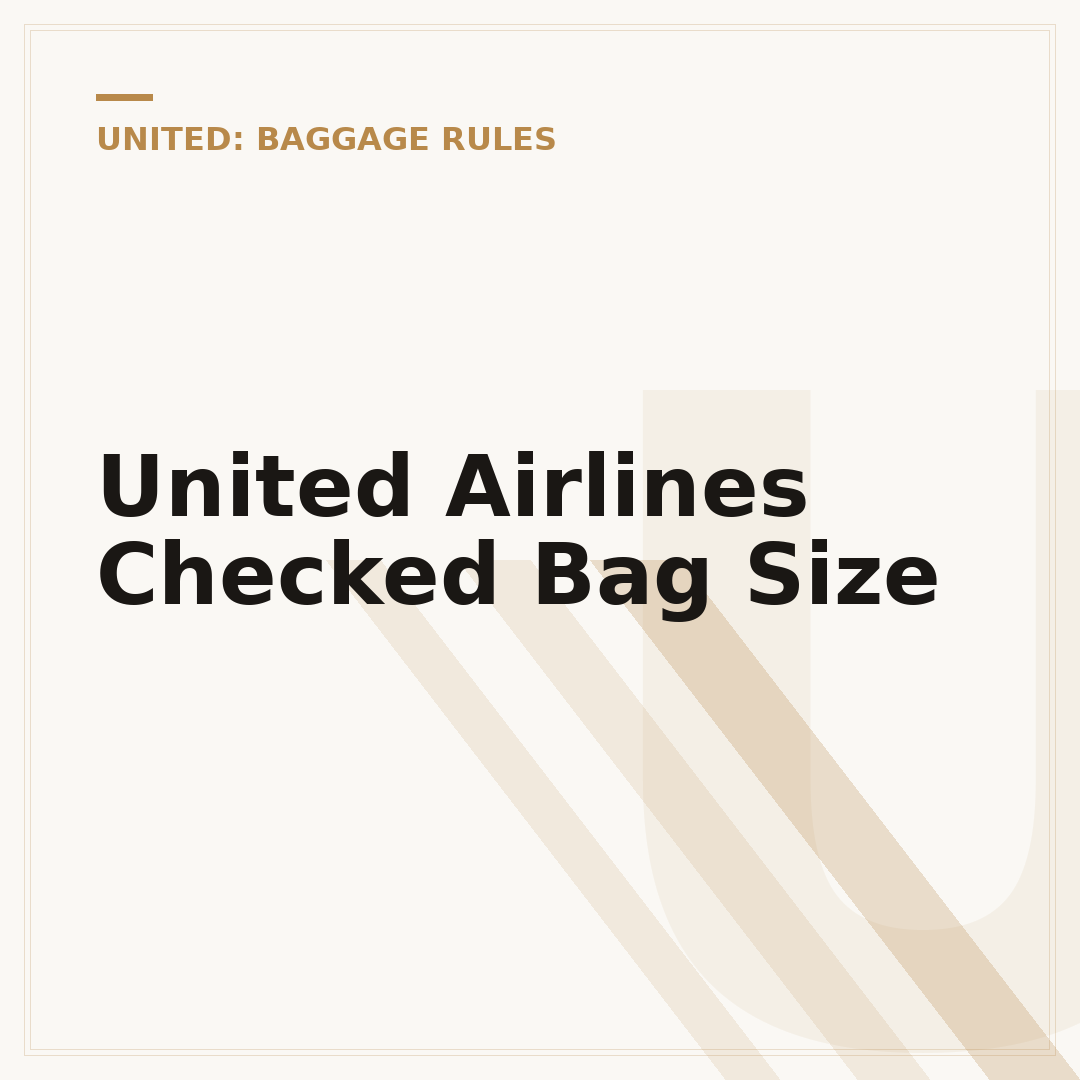 United Airlines Checked Bag Size