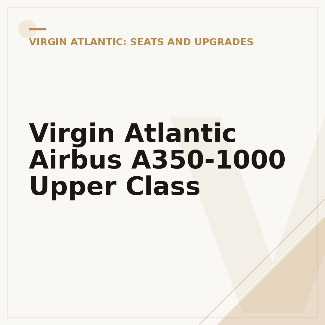 Virgin Atlantic Airbus A350-1000 Upper Class