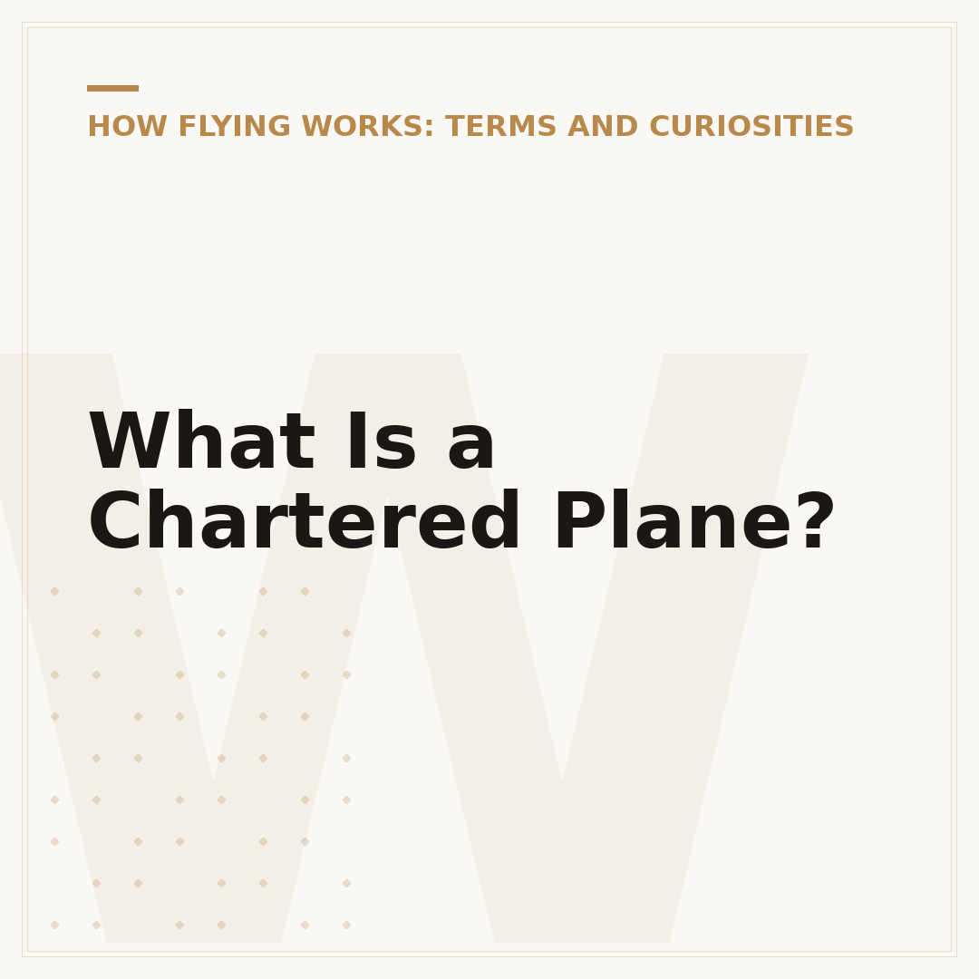 What Is a Chartered Plane?