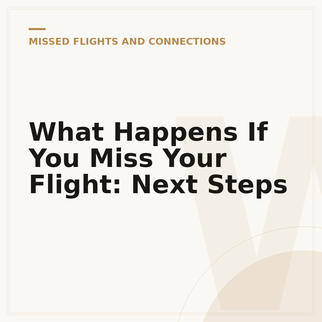 What Happens If You Miss Your Flight: Next Steps